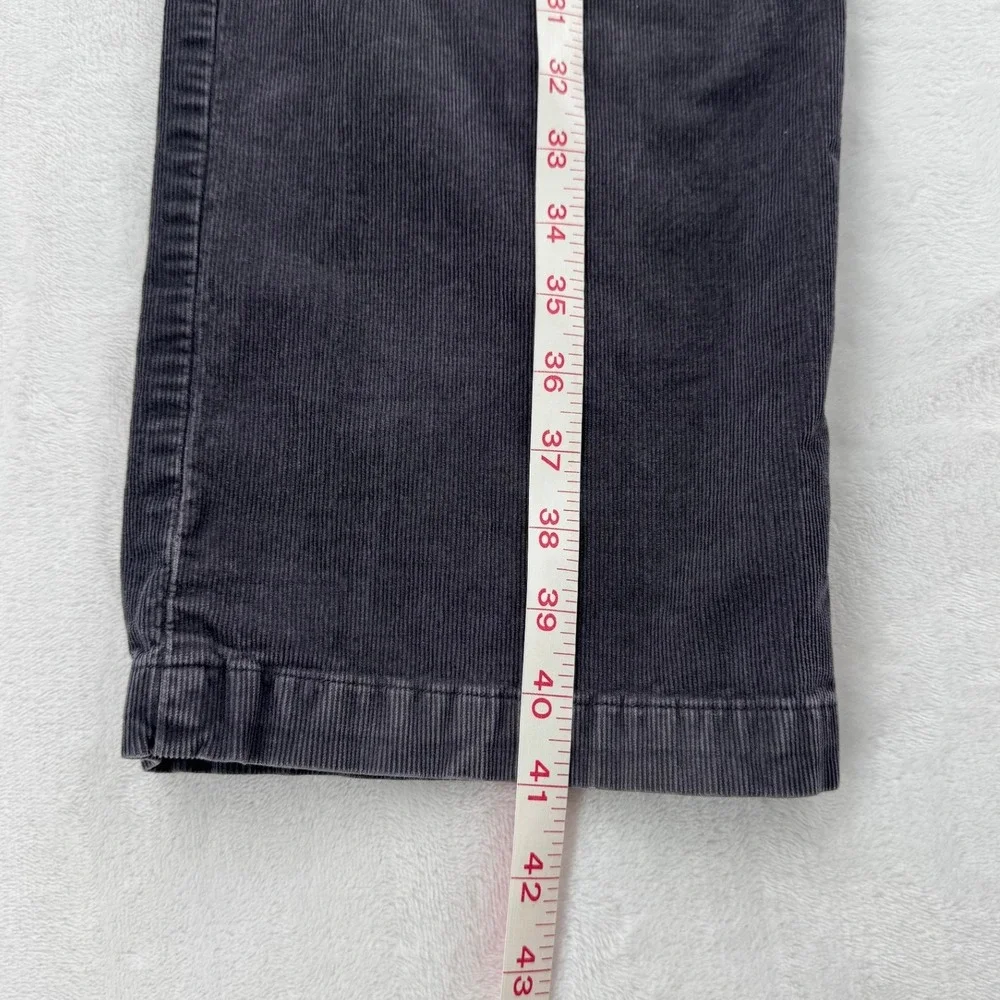 prAna Corduroy Pants Mens 34x32 Grey Excellent Straight Leg Stretch Outdoor
